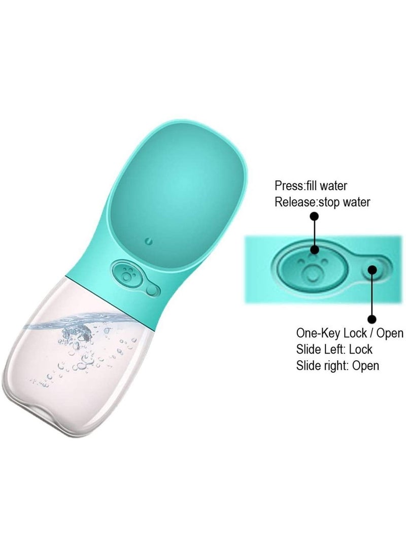 Dog Water Bottle, Leak Proof Portable Puppy Water Dispenser With Drinking Feeder For Pets Outdoor Walking, Hiking, Travel 12Oz Blue - Image 4